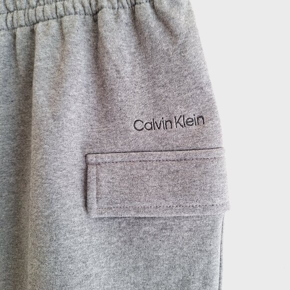 Calvin Klein Standard Logo Fleece Cargo Skirt (Grey) - Picture 4 of 9